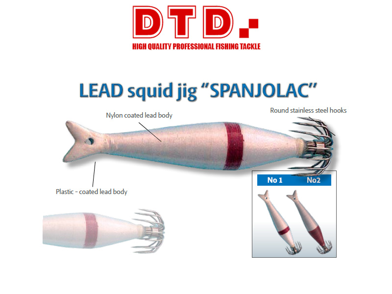 DTD Lead Squid Jig Spanjolac (Size: 120gr, Colour: No.1)