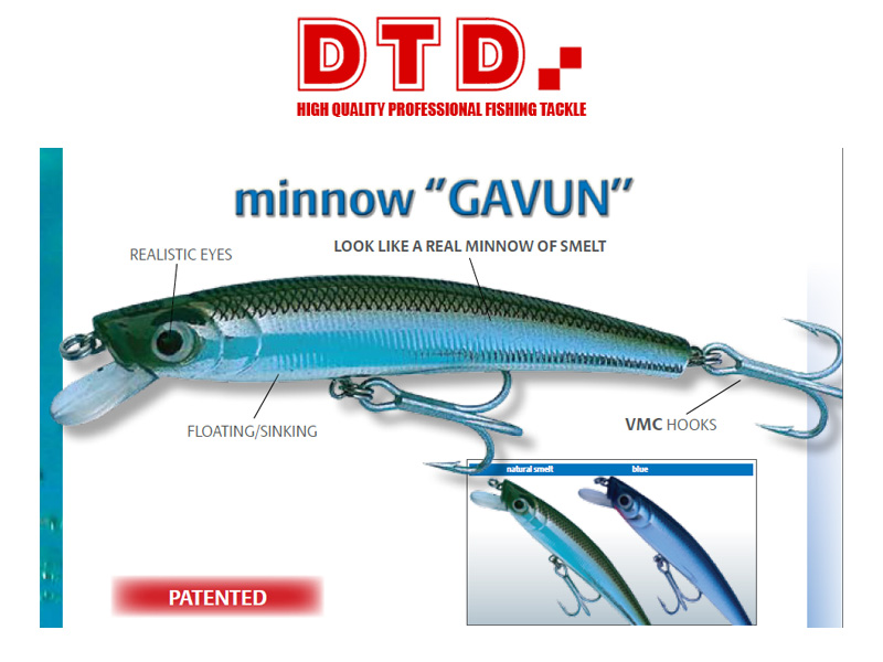 DTD Minnow Gavun (70mm, Floating, Colour: Blue)