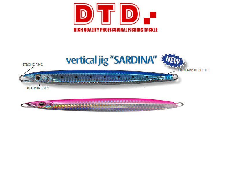 DTD Vertical Jig Sardina (180mm, Colour: Blue)