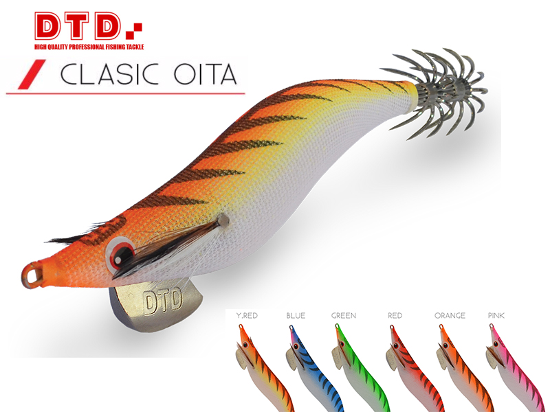 DTD Squid Jig Classic Oita (Size: 3.5, Colour: Yellow Red)