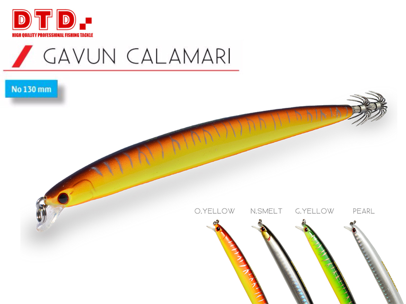 DTD Trolling Squid Jig Gavun Calamari (Size:130mm, Colour: Green Yellow)