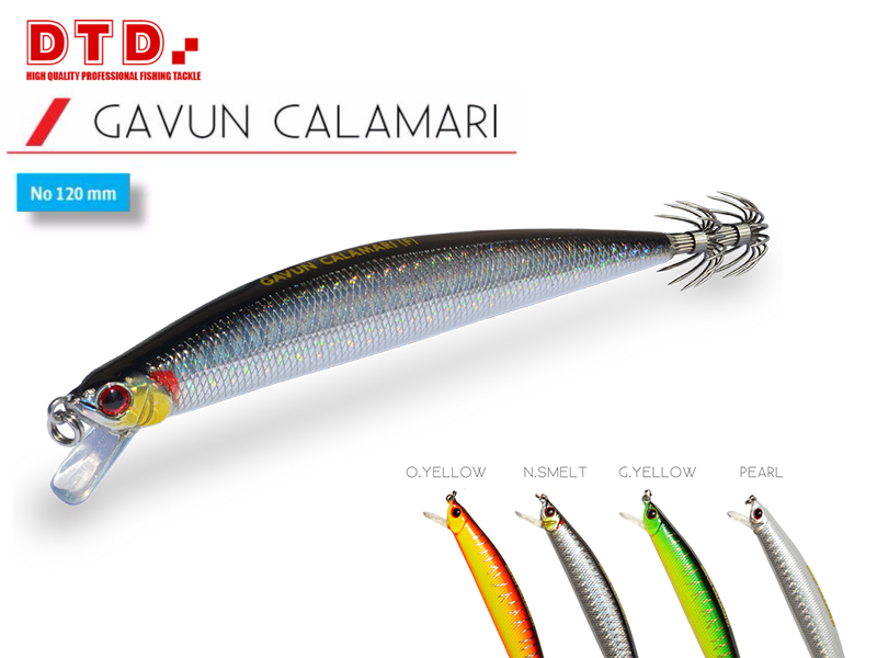 DTD Trolling Squid Jig Gavun Calamari (Size:120mm, Colour: Green Yellow)