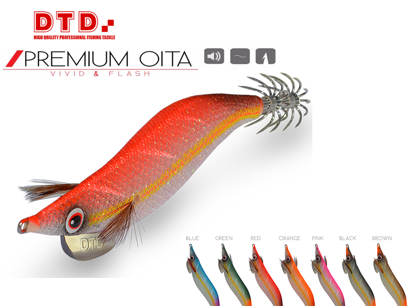 DTD Squid Jig Premium Oita (Size: 3.5 Colour: Orange)