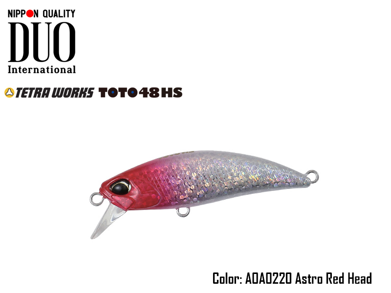 DUO Tetra Works ToTo 48HS (Length: 48mm, Weight: 4.3g, Color: AOA0220 Astro Red Head)