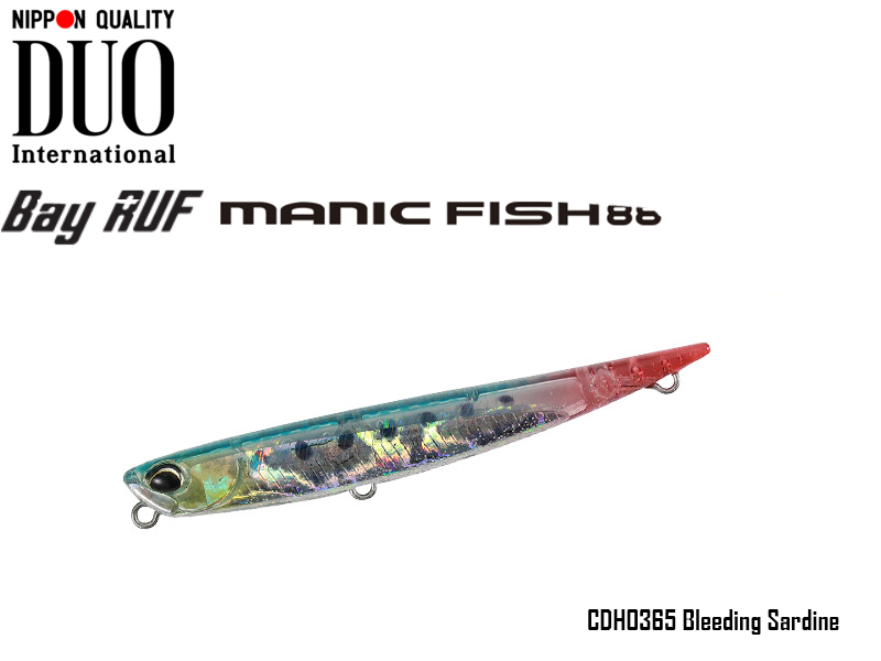 Duo Bay Ruf Mani Fish 88 (Size: 8.8cm, Model: CDH0365 Bleeding Sardine)
