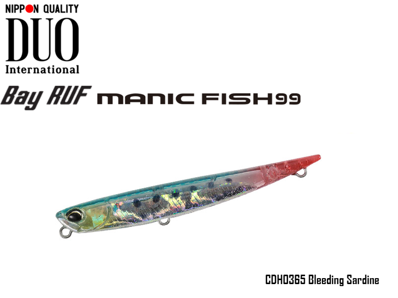 Duo Bay Ruf Manic Fish 99 (Size: 9.9cm, Model: CDH0365 Bleeding Sardine)