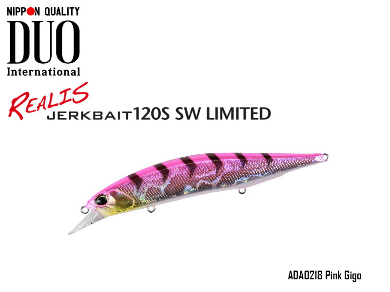 DUO Realis Jerkbait 120S SW (Weight: 21.6gr, Color: ADA0218 Pink Gigo)