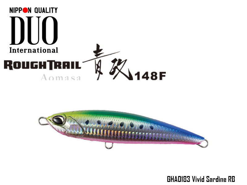 Duo Rough Trail Aomasa 148F (Length: 148mm, Weight: 38gr, Type: Floating, Colour: GHA0183 Vivid Sardine RB)