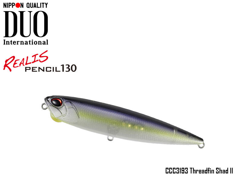 Duo Realis Pencil 130 SW LIMITED (Length: 130mm, Weight: 31.6gr, Color: CCC3193 Threadfin Shad II)