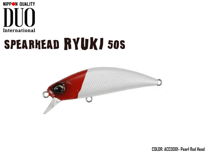DUO Spearhead Ryuki 50S SW (Length: 50mm, Weight: 4.5gr, Color: ACC0001 Pearl Red Head)