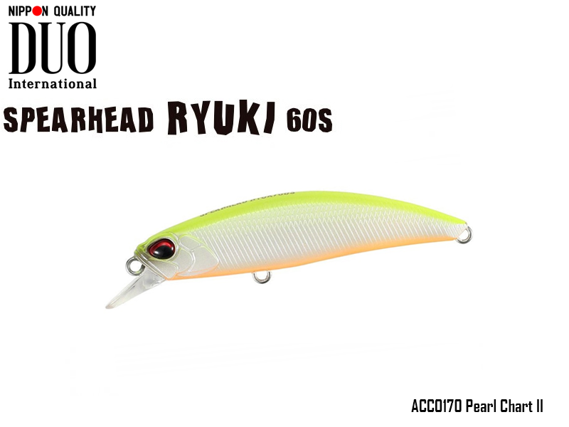 DUO Spearhead Ryuki 60S SW (Length: 60mm, Weight: 6.5gr Color: ACC0170 Pearl Chart OB II)