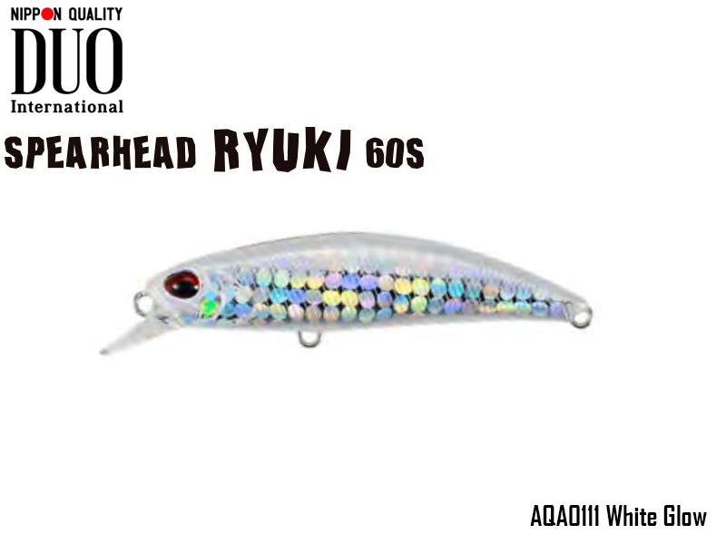 DUO Spearhead Ryuki 60S SW (Length: 60mm, Weight: 6.5gr Color: AQA0111 White Glow)