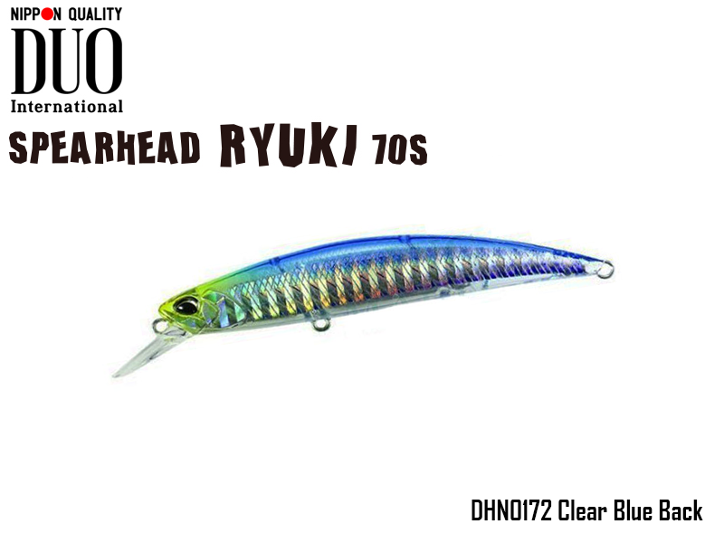 DUO Spearhead Ryuki 70S (Length: 70mm, Weight: 9gr, Color: DHN0172 Clear Blue Back)