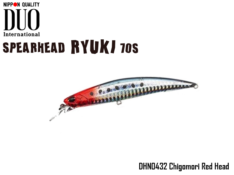 DUO Spearhead Ryuki 70S (Length: 70mm, Weight: 9gr, Color: DHN0432 Chigomori Red Head)