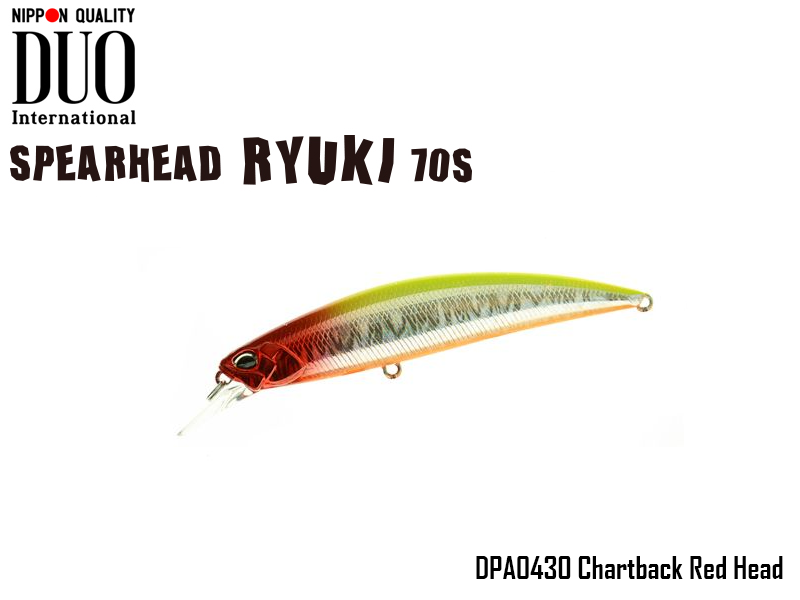 DUO Spearhead Ryuki 70S (Length: 70mm, Weight: 9gr, Color: DPA0430 Chartback Red Head)