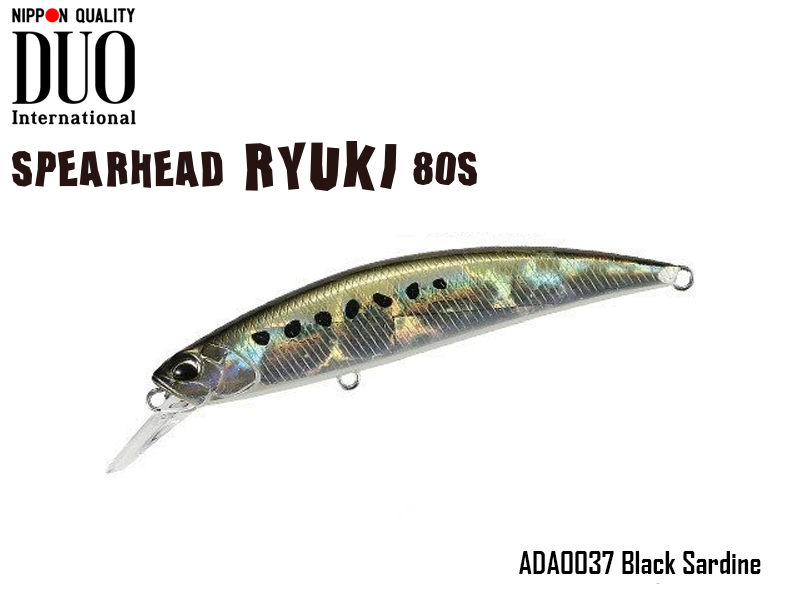 DUO Spearhead Ryuki 80S SW (Length: 80mm, Weight: 12gr Color: ADA0037 Black Sardine)