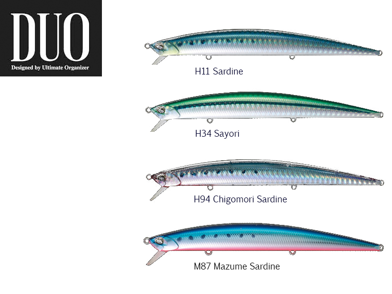 DUO Tide Minnow Slim 140 Lures (Length: 140mm, Weight: 18g, Model: Sayori)