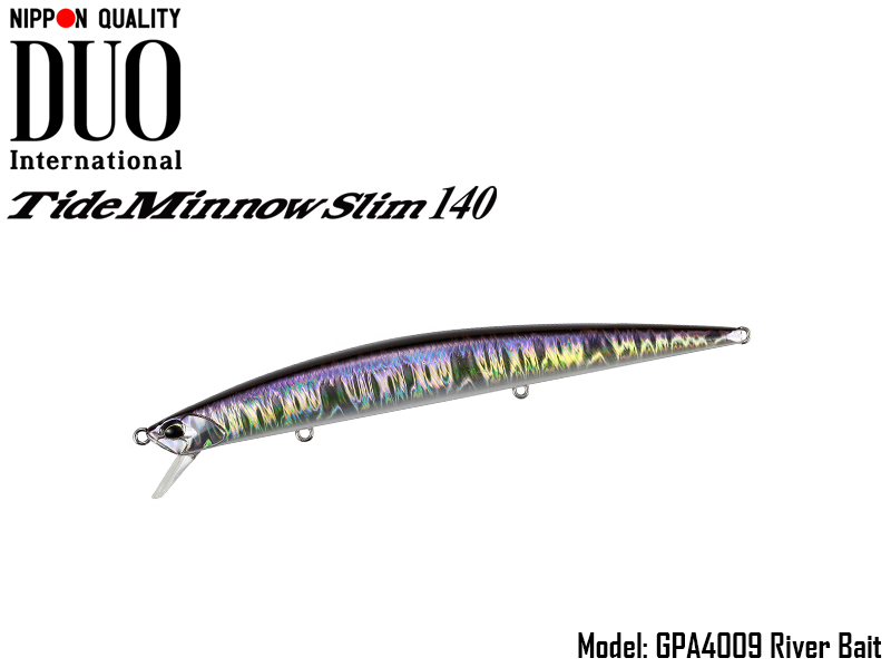 DUO Tide Minnow Slim 140 Lures (Length: 140mm, Weight: 18g, Model: DPA4009 River Bait)