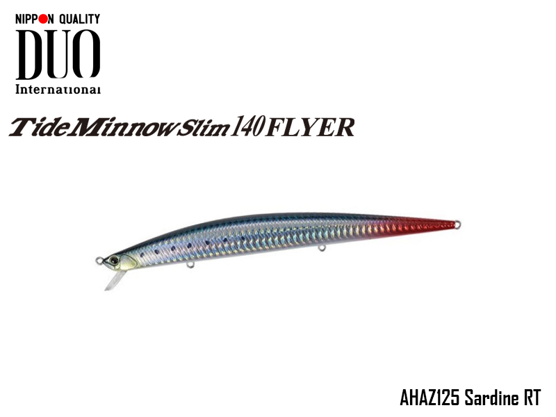 DUO Slim Tide Minnow 140 Flyer Lures (Length: 140mm, Weight: 21g, Model: AHAZ125 Sardine RT)