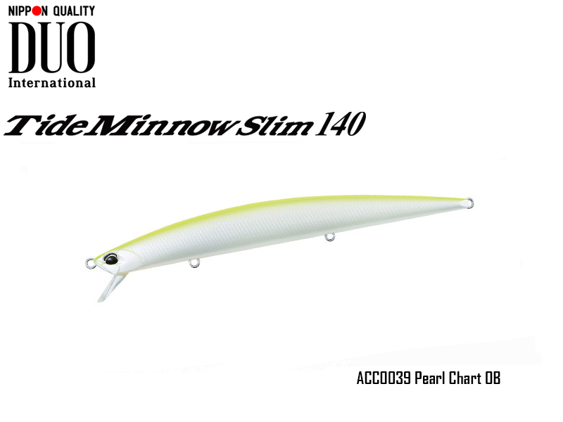 DUO Tide Minnow Slim 140 Lures (Length: 140mm, Weight: 18g, Model: ACC0039 Pearl Chart OB)