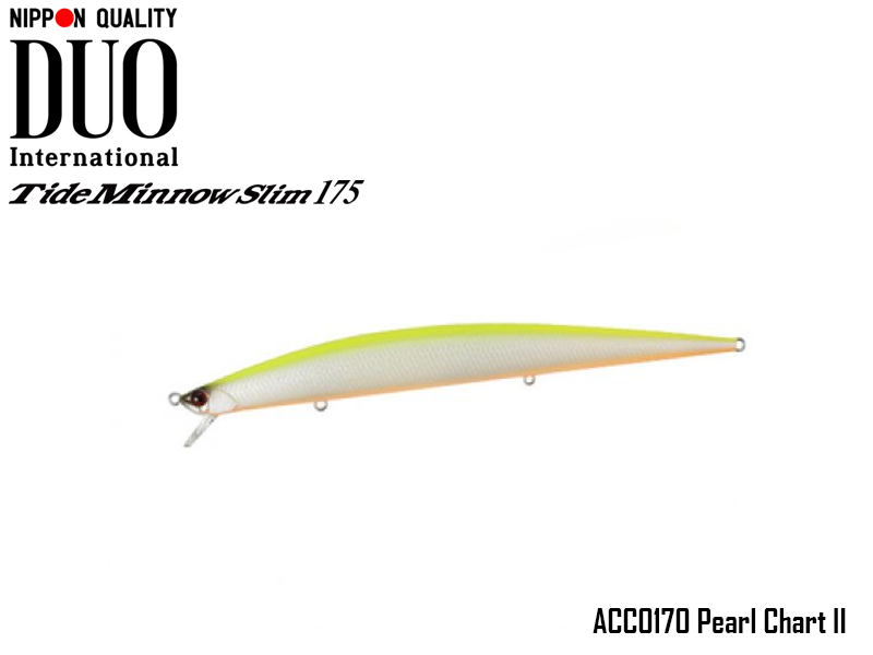 DUO Tide-Minnow Slim 175 Lures (Length: 175mm, Weight: 27g, Color: ACC0170 Pearl Chart II)