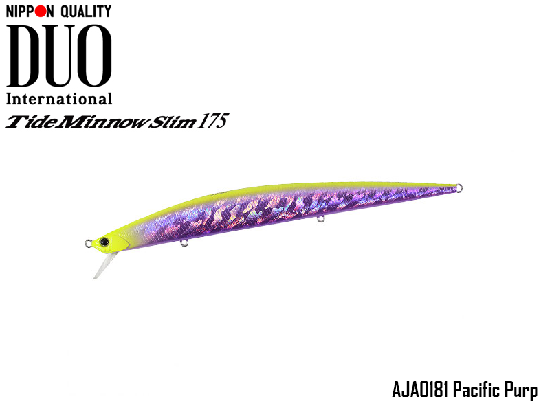 DUO Tide-Minnow Slim 175 Lures (Length: 175mm, Weight: 27g, Color: AJA0181 Pacific Purp)