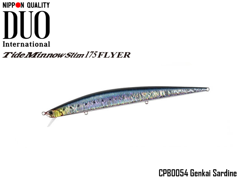 DUO Tide-Minnow Slim 175 Flyer (Length: 175mm, Weight: 29g, Color: CPB0054 Genkai Sardine)