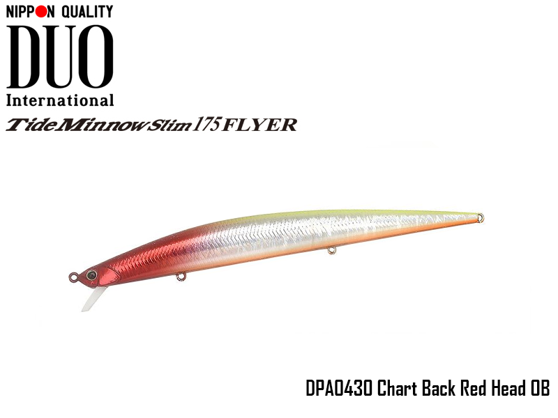 DUO Tide-Minnow Slim 175 Flyer (Length: 175mm, Weight: 29g, Color: DPA0430 Chart Back Red Head OB)