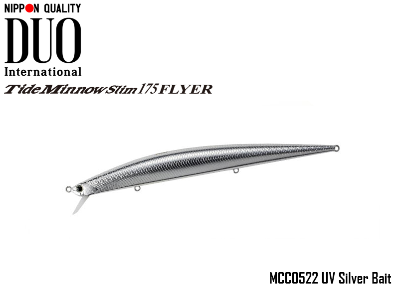 DUO Tide-Minnow Slim 175 Flyer (Length: 175mm, Weight: 29g, Color: MCC0522 UV Silver Bait)