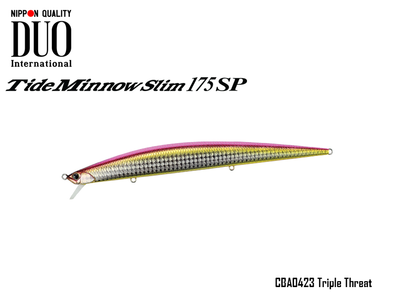Duo Tide Minnow Slim 175SP(Length: 175mm, Weight:27,60gr, Color: CBA0423 Triple Threat)