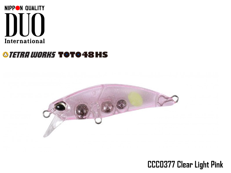 DUO Tetra Works ToTo 48HS (Length: 48mm, Weight: 4.3g, Color: CCC0377 Clear Light Pink)