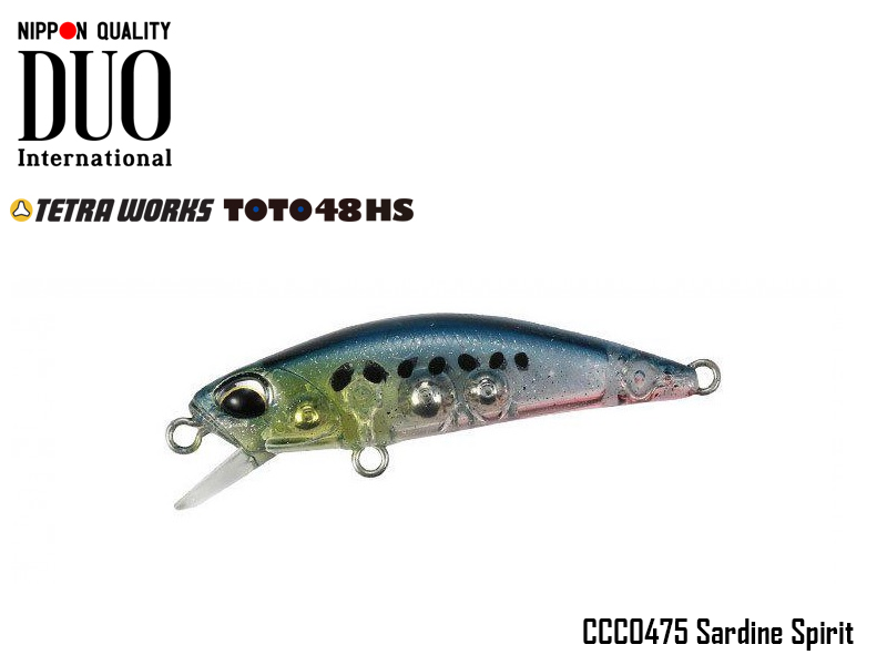 DUO Tetra Works ToTo 48HS (Length: 48mm, Weight: 4.3g, Color: CCC0475 Sardine Spirit)