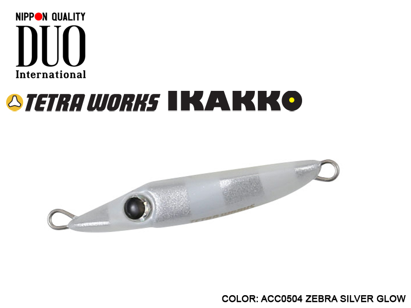 DUO Tetra Works Ikakko (Length: 38mm, Weight: 5.7gr, Color: ACC0504 ZEBRA SILVER GLOW )