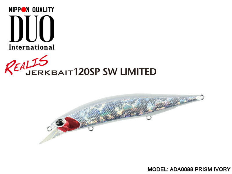 DUO Realis Jerkbait 120SP SW Limited (Length: 120mm, Weight: 18.2gr, Color: ADA0088 Prism Ivory)