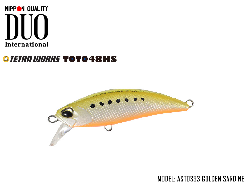 DUO Tetra Works ToTo 48HS (Length: 48mm, Weight: 4.3g, Color: AST0333 Golden Sardine)