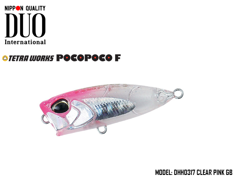 Duo Tetra Works PocoPoco F (Length: 40mm, Weight:3gr, Type: Floating, Colour: DHH0317 Clear Pink GB)