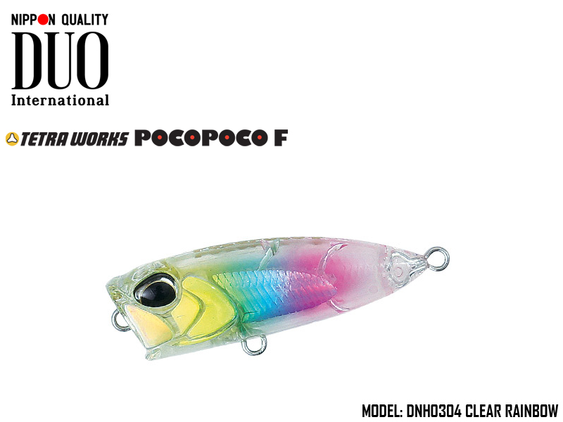 Duo Tetra Works PocoPoco F (Length: 40mm, Weight:3gr, Type: Floating, Colour: DNH0304 Clear Rainbow)