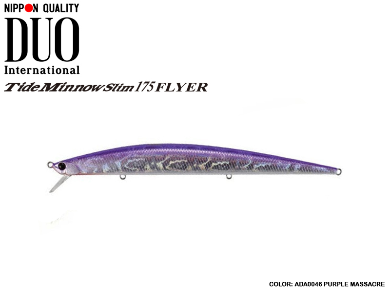 DUO Tide-Minnow Slim 175 Flyer (Length: 175mm, Weight: 29g, Color: ADA0046 Purple Massacre)