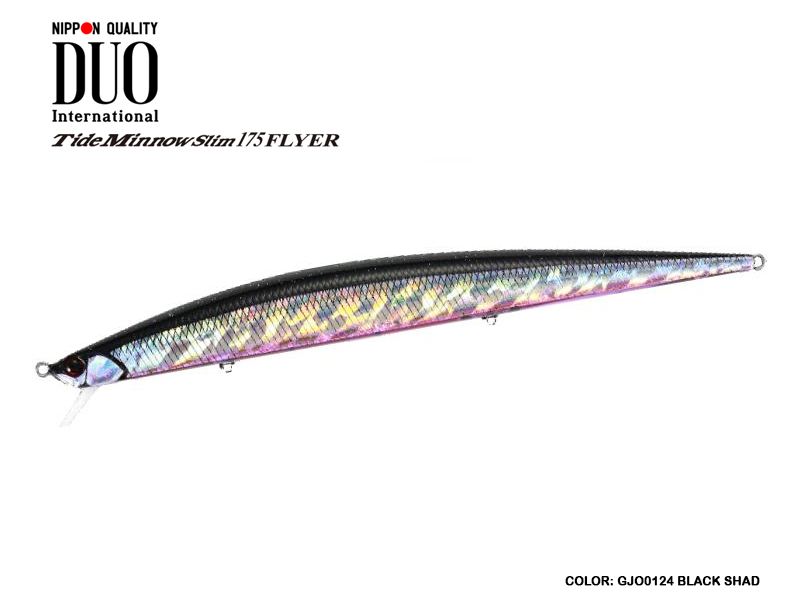 DUO Tide-Minnow Slim 175 Flyer (Length: 175mm, Weight: 29g, Color:GJO0124 Black Shad)