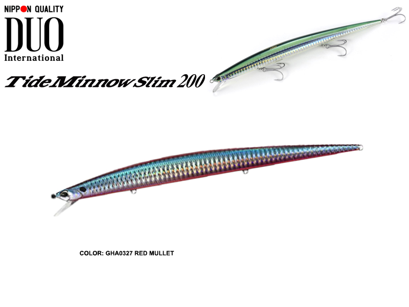DUO Tide Minnow Slim 200 (Length: 200mm, Weight: 27gr, Color: GHA00327 Red Mullet)