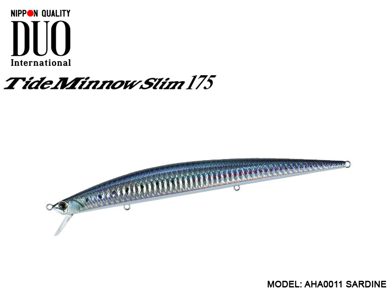DUO Tide-Minnow Slim 175 Lures (Length: 175mm, Weight: 27g, Color: AHA0011 Sardine)