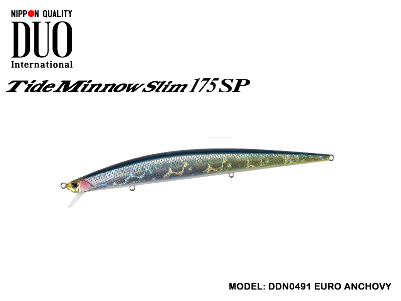 Duo Tide Minnow Slim 175SP(Length: 175mm, Weight:27,60gr, Color: DDN0491 Euro Anchovy)