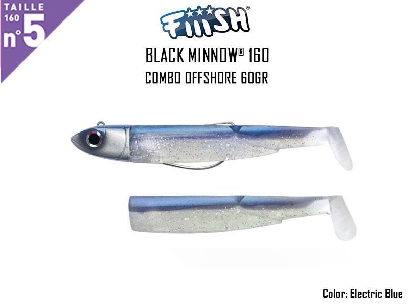 FIIISH Black Minnow 160 - Combo Off Shore (Weight: 60gr, Color: Electric Blue+ Electric Blue Body)