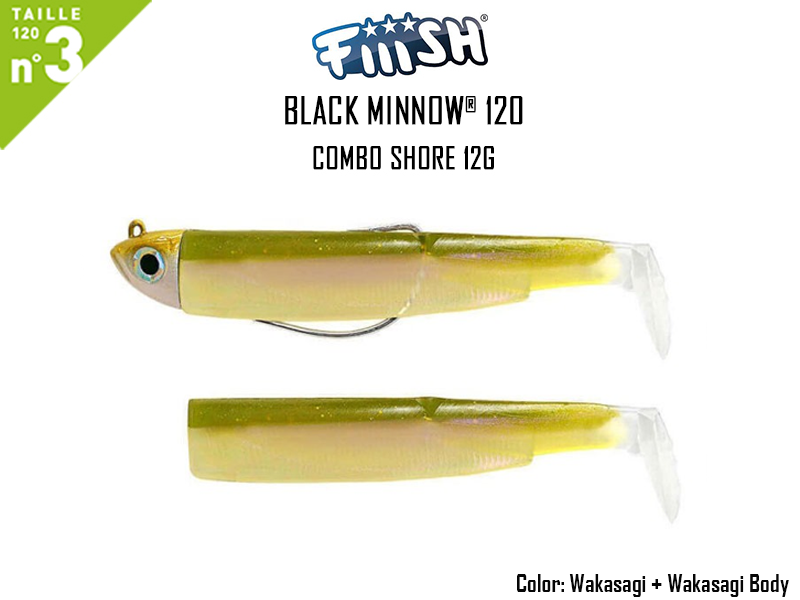 FIIISH Black Minnow 120 - Combo Shore (Weight: 12gr, Color: Wakasagi + Wakasagi body)