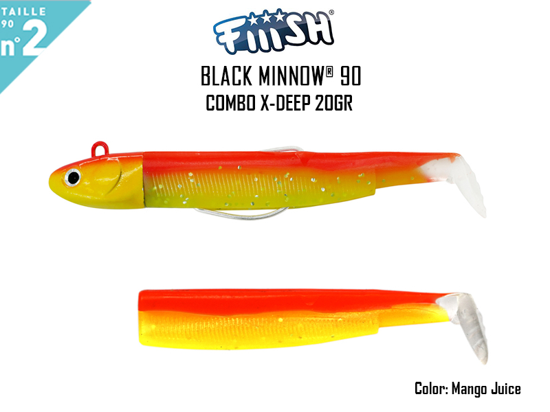 FIIISH Black Minnow 90 - Combo X-Deep (Weight: 20gr, Color: Mango Juice + Mango Juice Body)