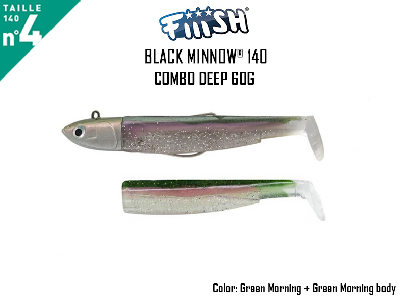 FIIISH Black Minnow 140 - Combo Deep (Weight: 60gr, Color: Green Morning + Green Morning body)