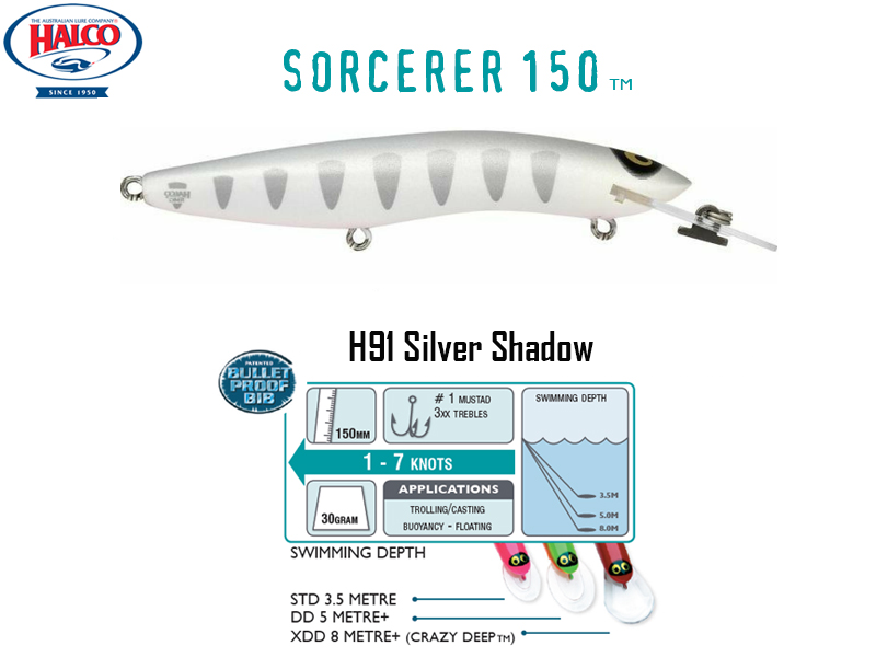 Halco Sorcerer 150DD (150mm, 30g, Color: #H91)