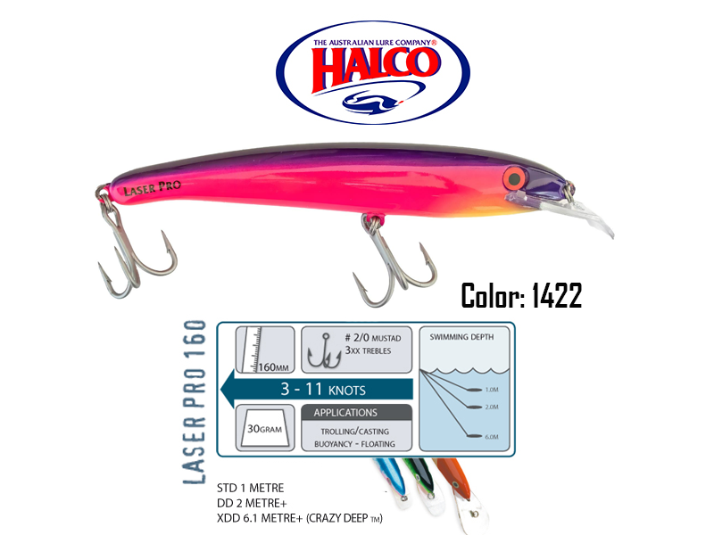 Halco Laser Pro 160 XDD (160mm, 30gr, Color: 1422)