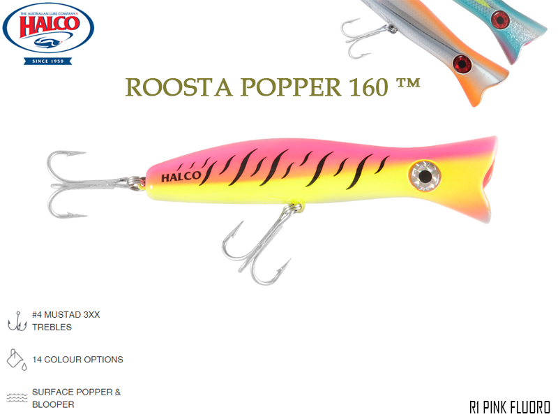 Halco Roosta Popper 160 (Length: 160mm, Weight: 75gr, Color: R1)