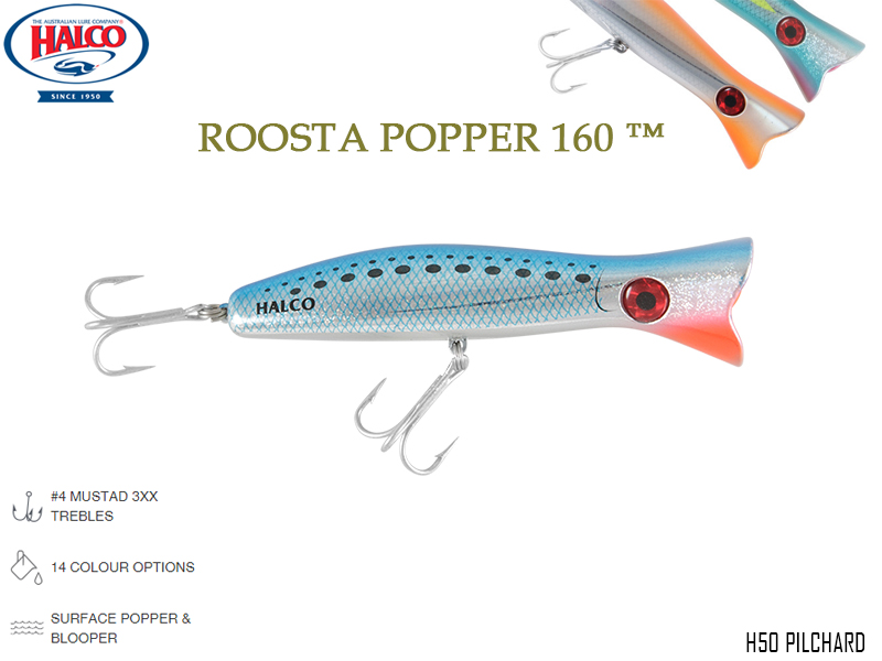Halco Roosta Popper 160 (Length: 160mm, Weight: 75gr, Color: H50)